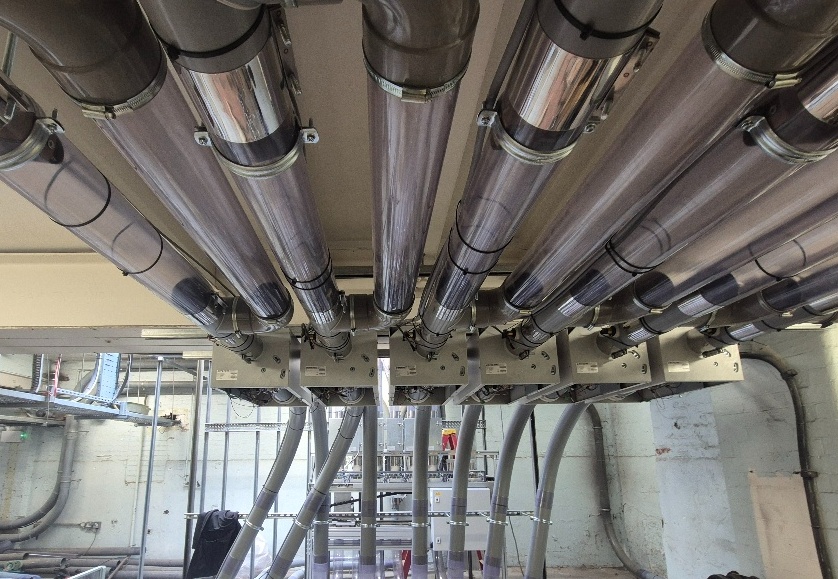 Before and after pneumatic tube system lifecycle upgrade at Bedford Hospital